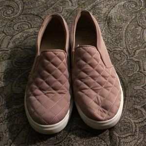 Pink slip on shoes